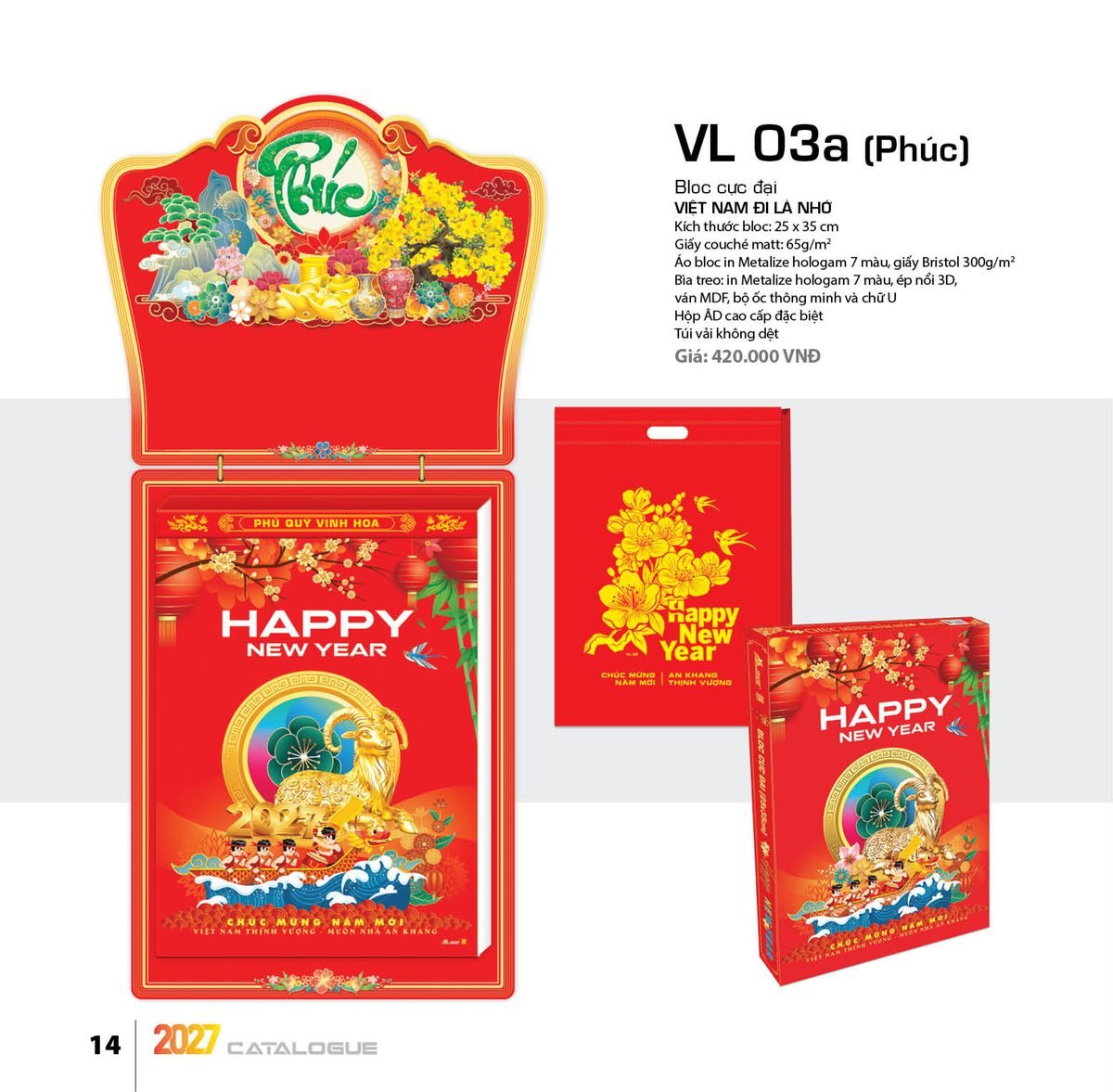 Lịch Bloc Cực Đại 2027 VL Mẫu VL03A (25 x 35cm) Quà Tết Công Đoàn Đầy Đủ Hóa Đơn VAT Lịch Bloc Cực Đại 2027 VL Mẫu VL03A (25 x 35cm) Quà Tết Công Đoàn Đầy Đủ Hóa Đơn VAT in logo doanh nghiệp quà tặng Tết tại Quà Tặng Công Đoàn