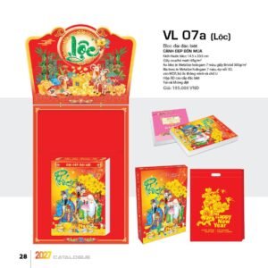 Lịch Bloc Đại Đặc Biệt 2027 VL Mẫu VL07A - Đại Cát Đại Lợi (29 x 41 cm) Quà Tết Công Đoàn Đầy Đủ Hóa Đơn VAT in logo doanh nghiệp quà tặng Tết tại Quà Tặng Công Đoàn