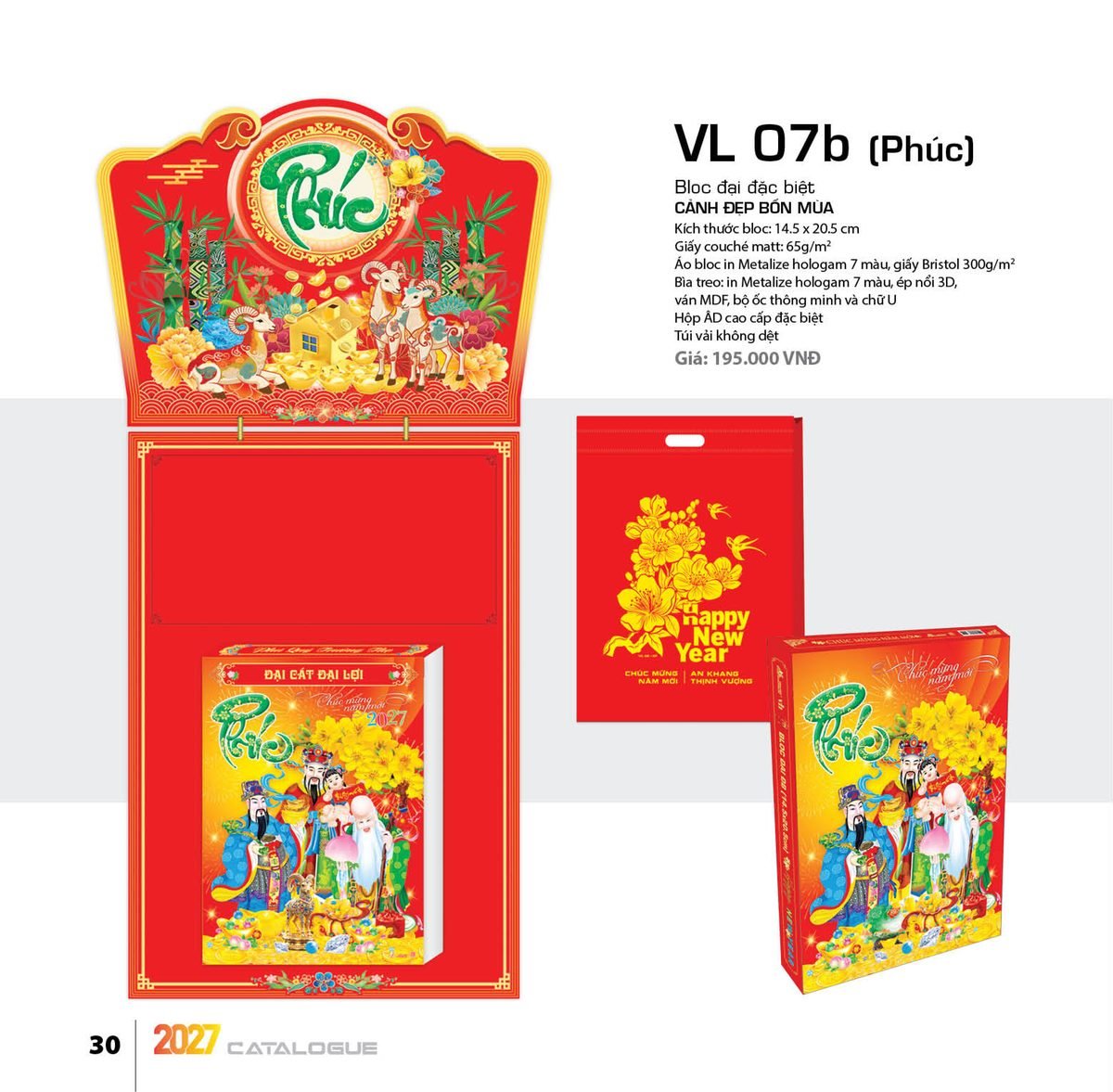 Lịch Bloc Đại Đặc Biệt 2027 VL Mẫu VL07B - Đại Cát Đại Lợi (29 x 41 cm) Quà Tết Công Đoàn Đầy Đủ Hóa Đơn VAT Lịch Bloc Đại Đặc Biệt 2027 VL Mẫu VL07B - Đại Cát Đại Lợi (29 x 41 cm) Quà Tết Công Đoàn Đầy Đủ Hóa Đơn VAT in logo doanh nghiệp quà tặng Tết tại Quà Tặng Công Đoàn