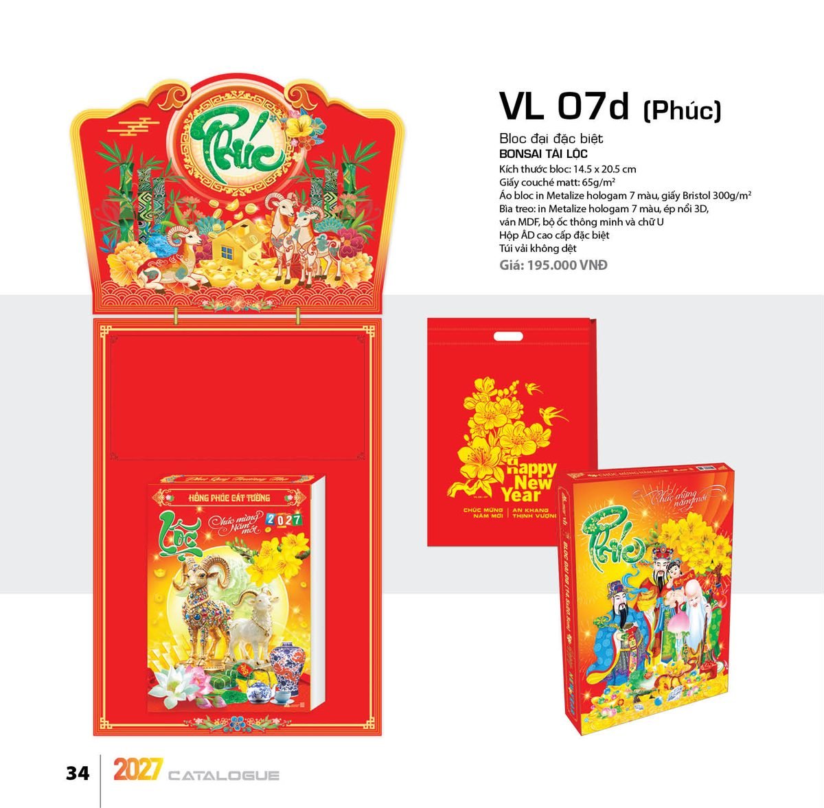 Lịch Bloc Đại Đặc Biệt 2027 VL Mẫu VL07D (29 x 41 cm) Quà Tết Công Đoàn Đầy Đủ Hóa Đơn VAT Lịch Bloc Đại Đặc Biệt 2027 VL Mẫu VL07D (29 x 41 cm) Quà Tết Công Đoàn Đầy Đủ Hóa Đơn VAT in logo doanh nghiệp quà tặng Tết tại Quà Tặng Công Đoàn