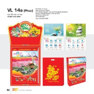 Lịch 52 Tuần 2027 VL Mẫu VL15 (31 x 42 cm) Quà Tết Công Đoàn Đầy Đủ Hóa Đơn VAT in logo doanh nghiệp quà tặng Tết tại Quà Tặng Công Đoàn