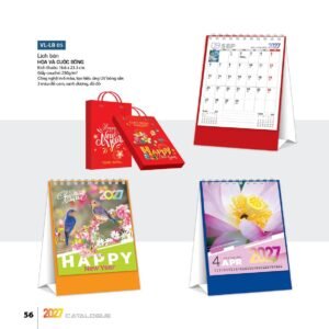 Lịch Để Bàn 2027 VL Mẫu VLLB05 (16 x 24 cm) Quà Tết Công Đoàn Đầy Đủ Hóa Đơn VAT in logo doanh nghiệp quà tặng Tết tại Quà Tặng Công Đoàn