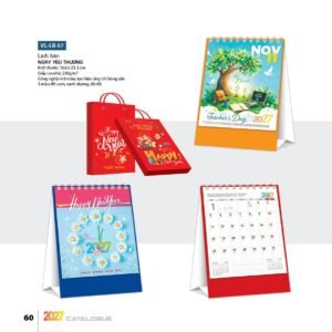 Lịch Để Bàn 2027 VL Mẫu VLLB07 (16 x 24 cm) Quà Tết Công Đoàn Đầy Đủ Hóa Đơn VAT in logo doanh nghiệp quà tặng Tết tại Quà Tặng Công Đoàn
