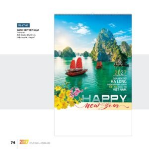 Lịch Bloc 2027 VL Mẫu VLLT03 - Cảnh Đẹp Việt Nam (40 x 63cm) Quà Tết Công Đoàn Đầy Đủ Hóa Đơn VAT in logo doanh nghiệp quà tặng Tết tại Quà Tặng Công Đoàn