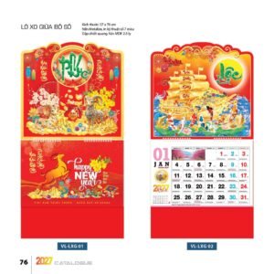 Lịch Treo Tường Lò Xo 2027 VL Mẫu VLLXG01 (37 x 70cm) Quà Tết Công Đoàn Đầy Đủ Hóa Đơn VAT in logo doanh nghiệp quà tặng Tết tại Quà Tặng Công Đoàn