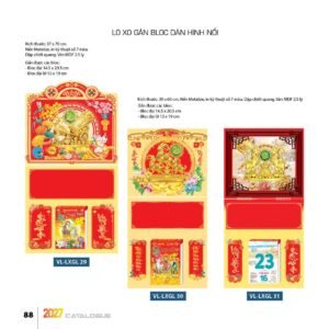 Lịch Treo Tường Lò Xo 2027 VL Mẫu VLLXG29 (37 x 70cm) Quà Tết Công Đoàn Đầy Đủ Hóa Đơn VAT in logo doanh nghiệp quà tặng Tết tại Quà Tặng Công Đoàn